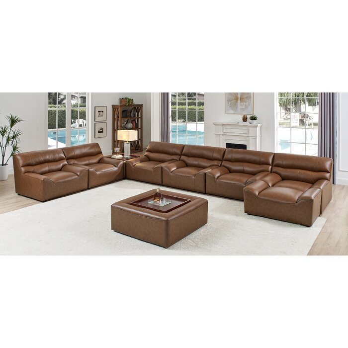 Hokku Designs Alyun 9 Piece Upholstered Sectional Wayfair